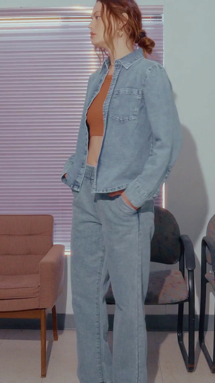 Denim styling in a fashion campaign
